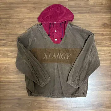 XLARGE 엑스라지 코듀로이 하프 지퍼 후드티 자켓