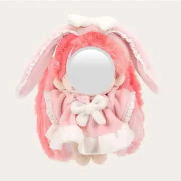 10cm 무속성 봉제 인형 의류 솜인형 옷 입히기 핑크 원피스