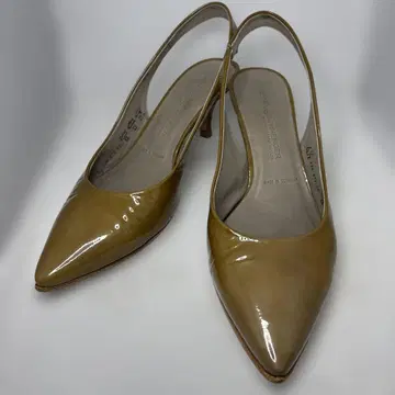 베이지 슬링백 하이힐 4 1/2