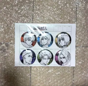 진격의 거인 Key:prime 캔뱃지 세트 리바이 한지 엘렌 미카사