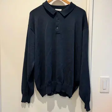 BROKEN BASE 12G 롱 슬리브 니트 피케 셔츠