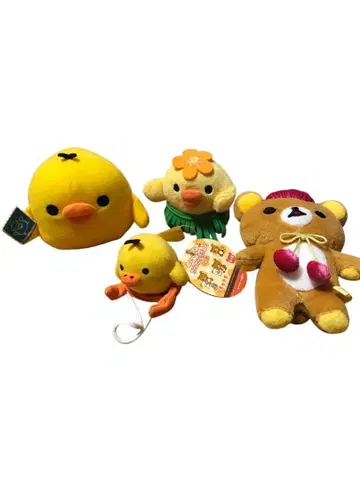 리락쿠마 봉제 인형 세트 키이로이토리 4개