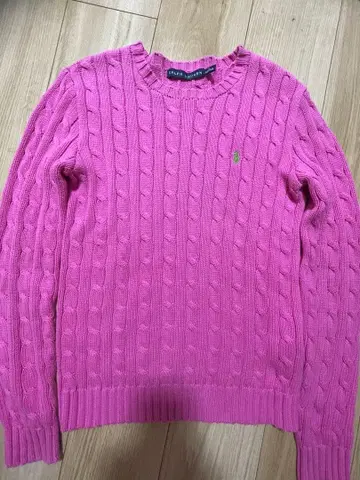 랄프 로렌 핑크 케이블 니트