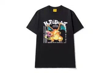 포켓몬 카드 게임 25th anniversary 리자몽 T셔츠 블랙