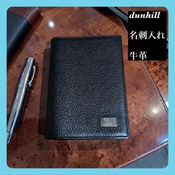 [ 던힐 ] 남성용 카드 케이스 명함지갑 블랙 가죽 소가죽