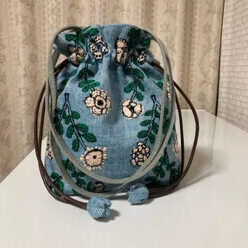 미나 페르호넨 복조리 토트백 twins 블루 핸드메이드