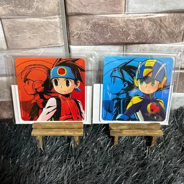 록맨 에그제 캡콤 한정판 혜택 아크릴 코스터 2종 미개봉