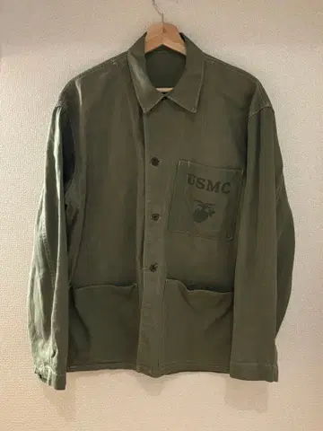 40s 빈티지 USMC P-41 HBT 자켓 카키 사이즈 빅