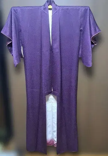 에도 보라색 순수 실크 이로무지 고급 융단 기모노