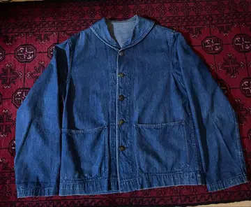 40s U.S.NAVY 숄카라 데님 커버올