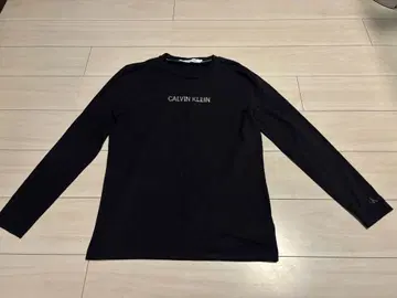 캘빈 클라인 진스 블랙 롱티 블랙 L