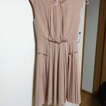 ANAYI 핑크 베이지 슬리브리스 원피스