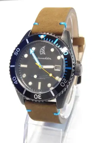 스피니카 남성용 자동 와인딩 손목시계 앤티크 마감