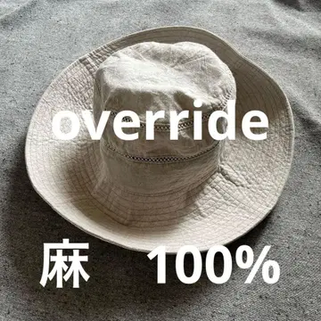 새상품급 override 린넨 100% 모자 57cm