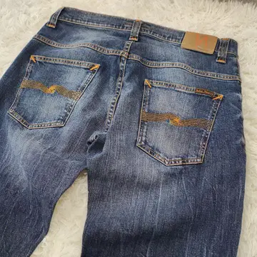 [새상품급] Nudie Jeans 신핀 W33 인디고 수염 허니컴