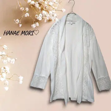 Hanae Mori 화이트 가디건 M 사이즈