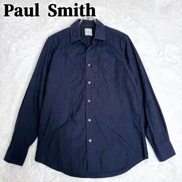 Paul Smith 폴스미스 자카드 올 패턴 긴팔 셔츠 꽃 네이비