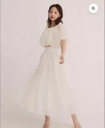 [클리닝 완료] eimy istoire 펄 스터드 플레어 스커트