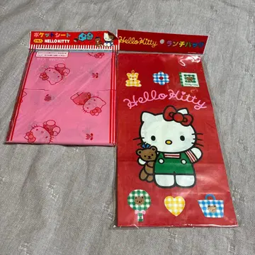 헬로키티 포켓 시트 2개입 런치백 3개 쇼와 헤이세이 레트로