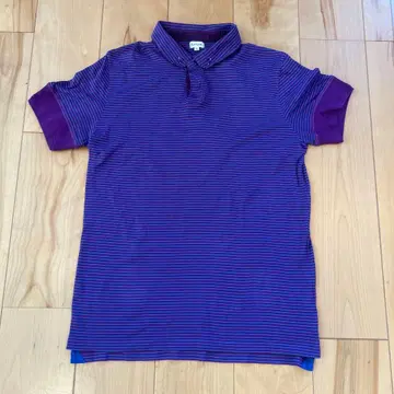 폴 스미스 L 보라색/파랑 스트라이프 피케 셔츠 L 사이즈