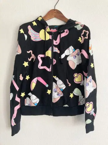 새상품급 galaxxxy 갤럭시 크리미마미 후드티 블랙 S