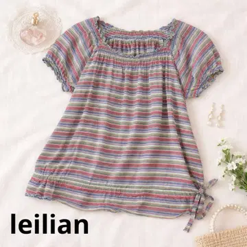 63 새상품급 leilian 레리안 보더 상의