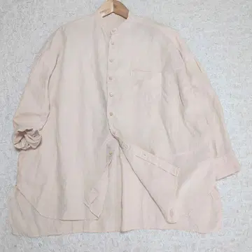 nest Robe 린넨 하이카운트 밴드 카라 셔츠 블라우스 셔츠