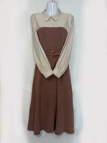 axes femme 셔츠 도킹 롱 니트 원피스 펄