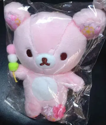 리락쿠마 벚꽃 경단 매달린 봉제 인형 마스코트 키체인