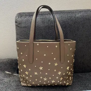 JIMMY CHOO 베이지 별 자수 핸드백