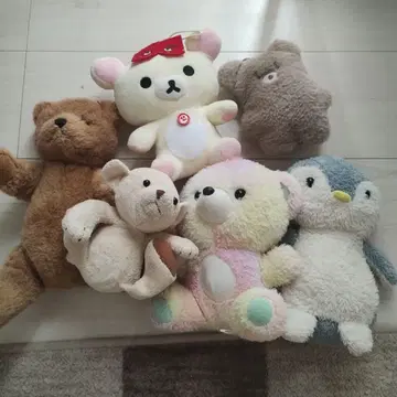 리락쿠마 펭귄 곰 봉제 인형 세트
