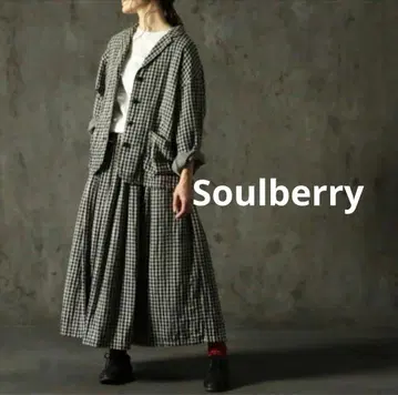 Soulberry 소울베리 코튼 체크 부드러운 자켓 겉옷 L