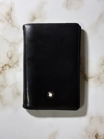 Montblanc 명함지갑 블랙 천연 가죽