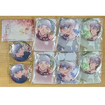 명탐정 코난 채광 반짝반짝 캔 배지 컬렉션 아카이 코난 세라 8점 세트