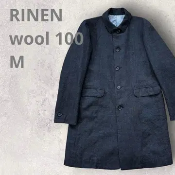 린넨 울 100 롱 코트 그레이 M 봄/가을