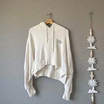 ALEXIA STAM 화이트 크롭 후드티