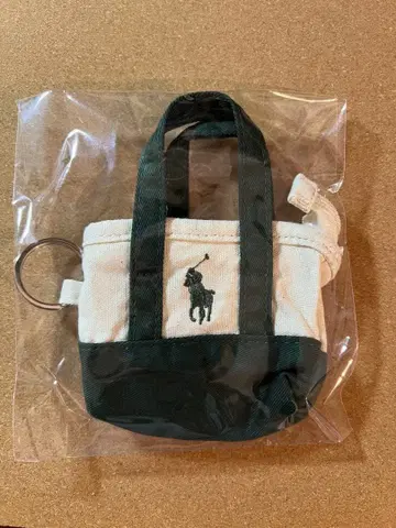 랄프 로렌 토트백형 미니 파우치 그린