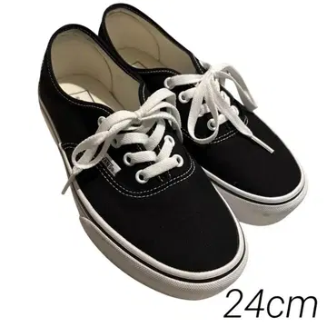 24cm VANS AUTHENTIC 블랙 로우컷 스니커즈 반스