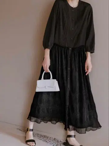 IEDIT 양류 시어 도킹 원피스 MP 사이즈 펠리시모