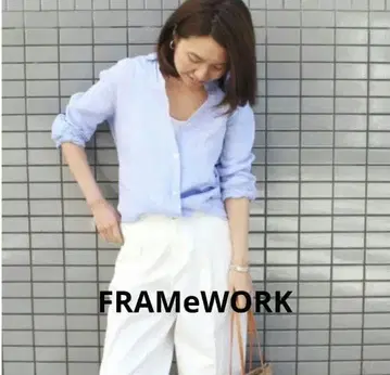 FRAMeWORK 린넨 샴브레이 카슈쿨 셔츠 2way 린넨 100%