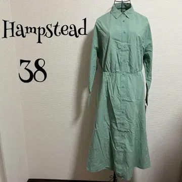 Hampstead 그린 38 셔츠 원피스 롱 기장 긴팔