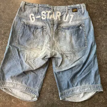 G-STAR 01 5204 데님 숏 데미지 팬츠 L 사이즈 33