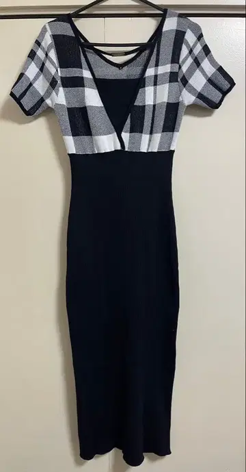 립서비스 2way 바이 컬러 니트 원피스