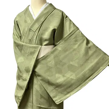 T93 기모노 코몬 거북이 등껍질 무늬 이중 기모노 미싱 실 순수 실크