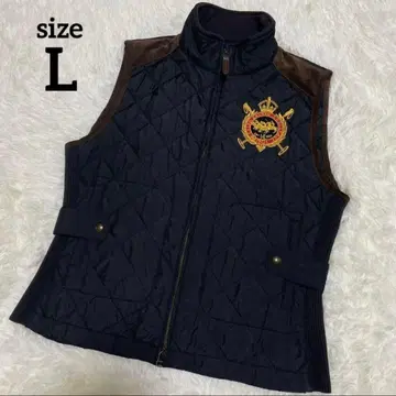 랄프 로렌 스포츠 L 사이즈 블랙 퀼팅 베스트 와펜