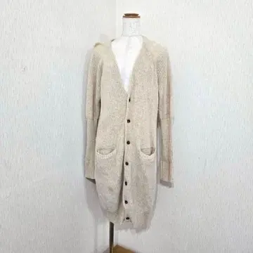 Double Name 롱 니트 가디건 베이지 F 모 70%