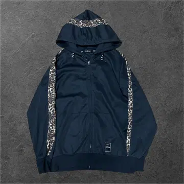 Xfrm 트랜스폼 후드티 Y2K 그런지 헤이세이 레오파드 무늬 라인