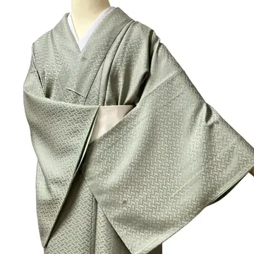 T93 기모노 코몬 잎 작가물 순수 실크