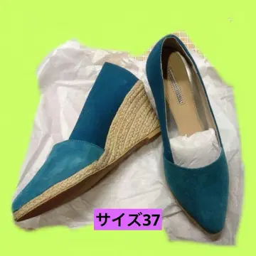 13 청록색 스웨이드 스틸레토 웨지힐 펌프스 미사용 37