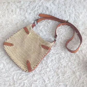 랄프 로렌 레이스업 가죽 숄더백 빈티지